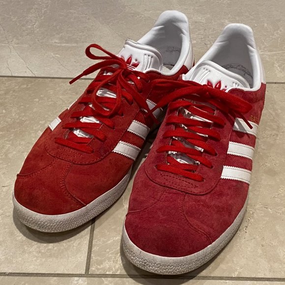 adidas Shoes | Adidas Gazelle Sneakers Red Mens Size 1 | Poshmark